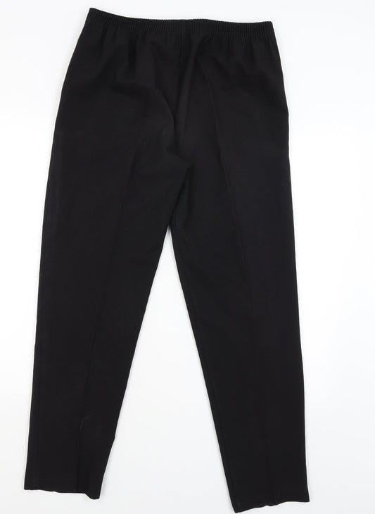 Womens UK Size 14 Preworn Regular Fit  Black Trousers