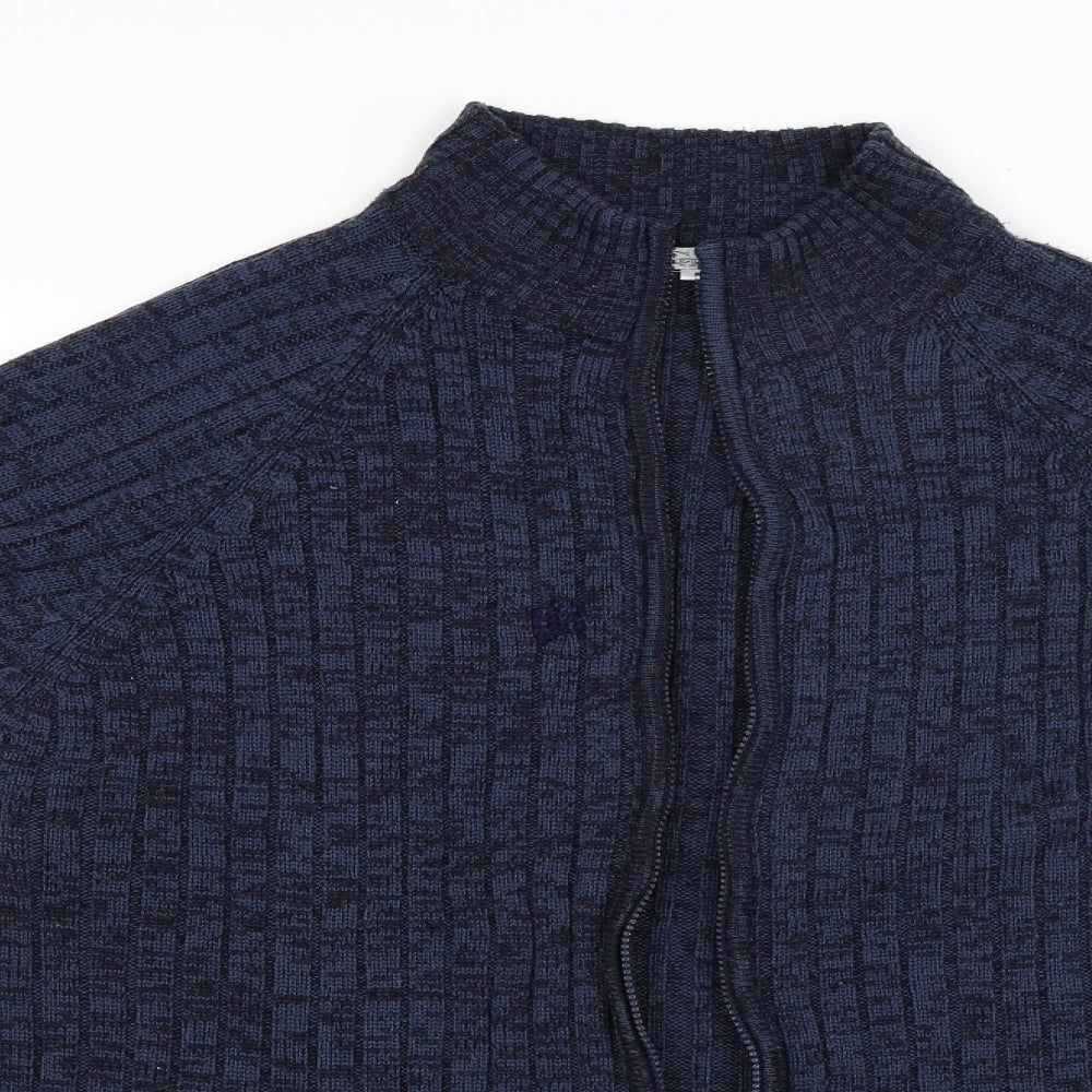 Classic Menswear Mens Blue   Full Zip Jumper Size L