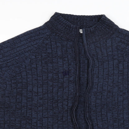 Classic Menswear Mens Blue   Full Zip Jumper Size L
