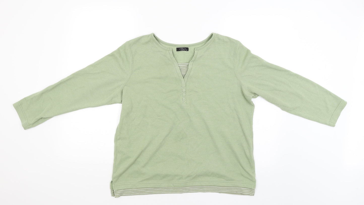 BM Womens Green   Pullover Jumper Size M