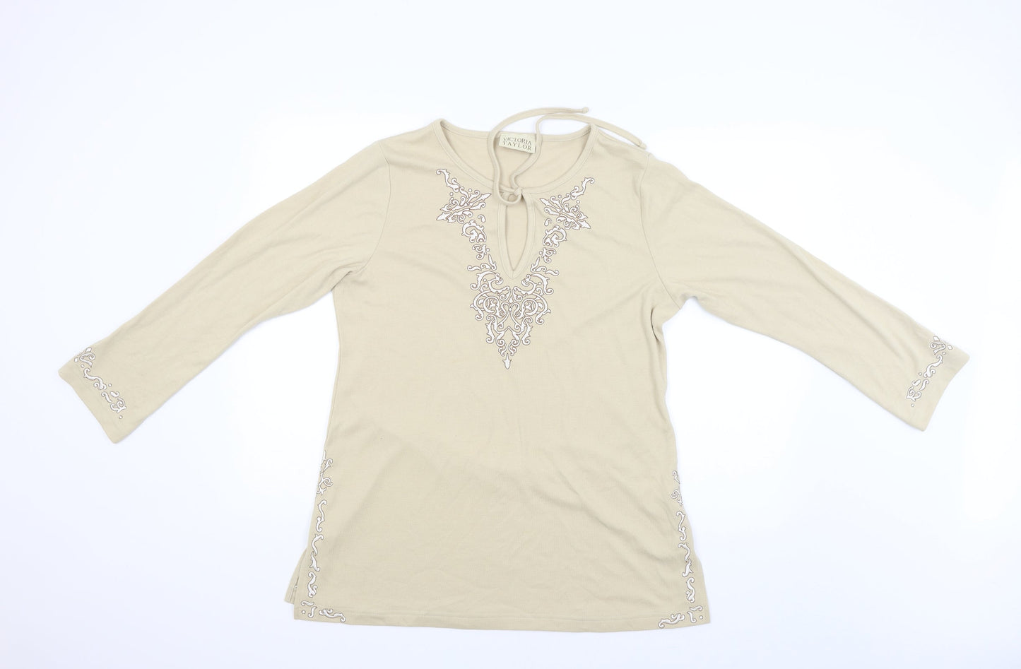 Victoria Taylor Womens Beige   Pullover Jumper Size 14