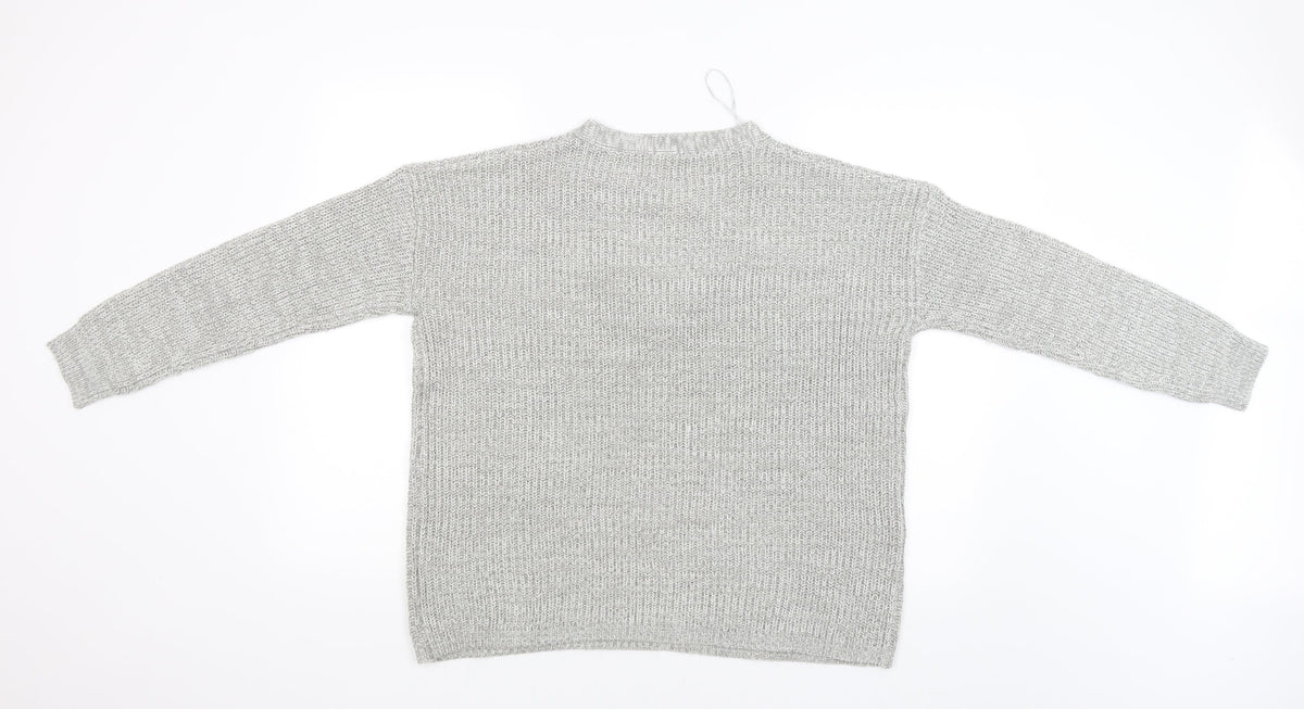 Back view of Papaya women’s grey jumper, size L