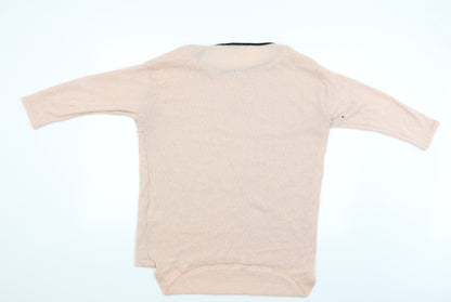 Spotted Womens Pink   Pullover Jumper Size L
