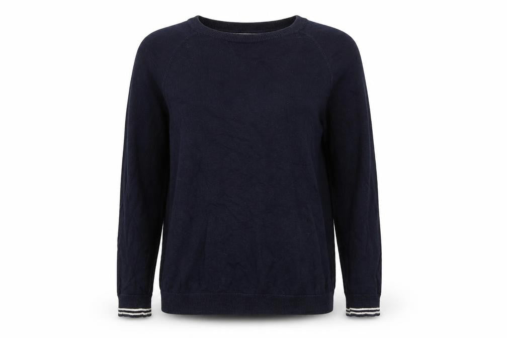 Front view of Logg women’s blue jumper, size XL