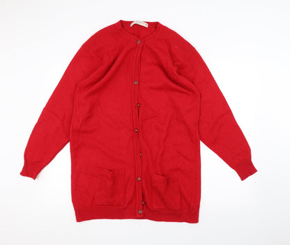 St Michael Womens Red Jacket Coatigan Size 12