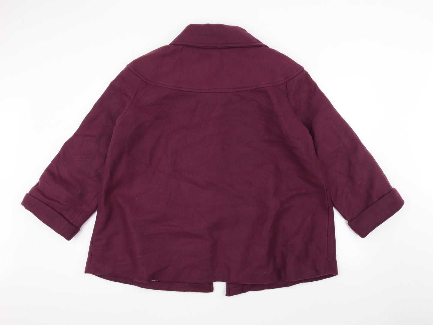 Womens UK Size 18 Anne De Lancay Purple Pea Coat