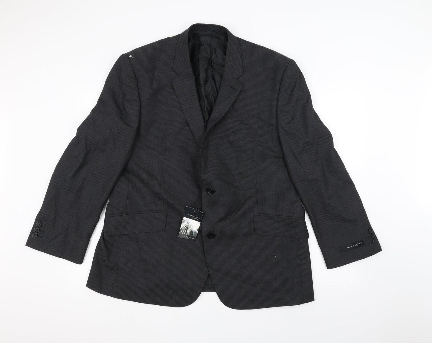 Mens UK Size 36 Tom English Regular Black Suit Jacket