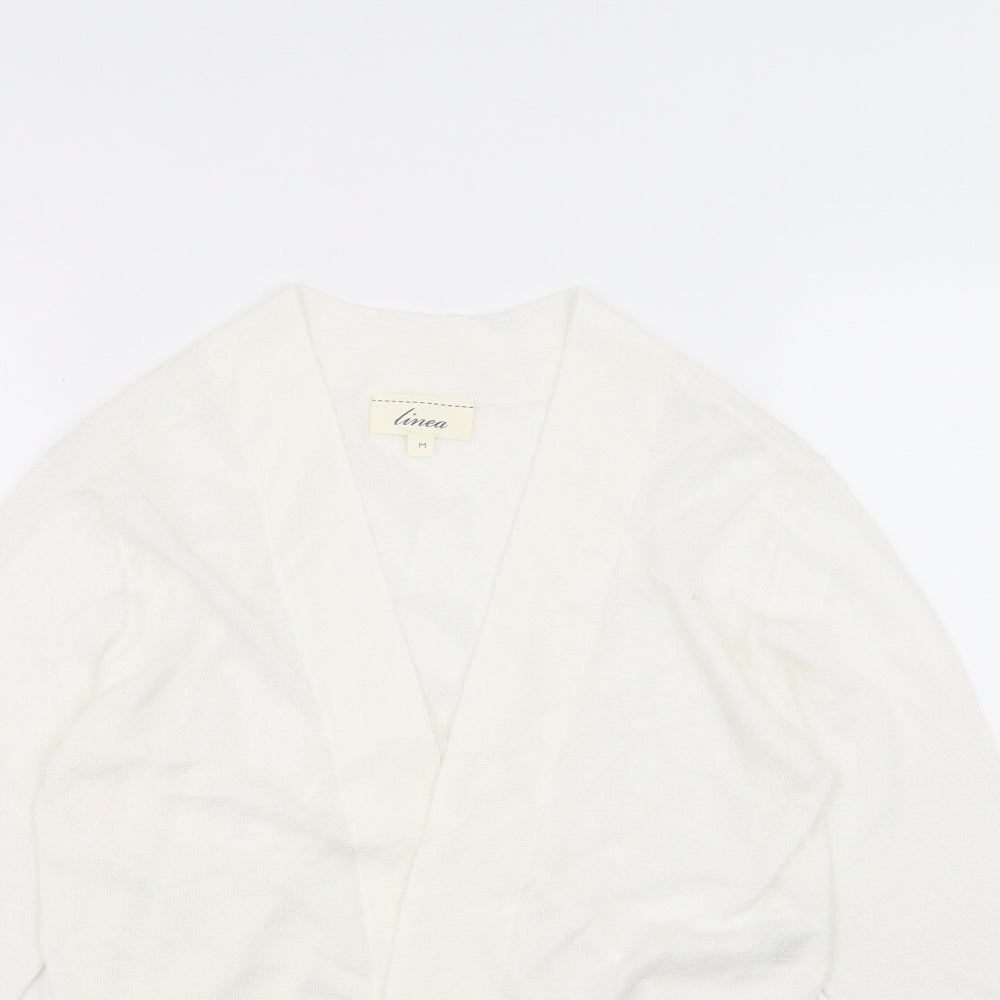 Linea Womens White   Cardigan Jumper Size M