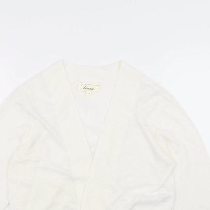 Linea Womens White   Cardigan Jumper Size M