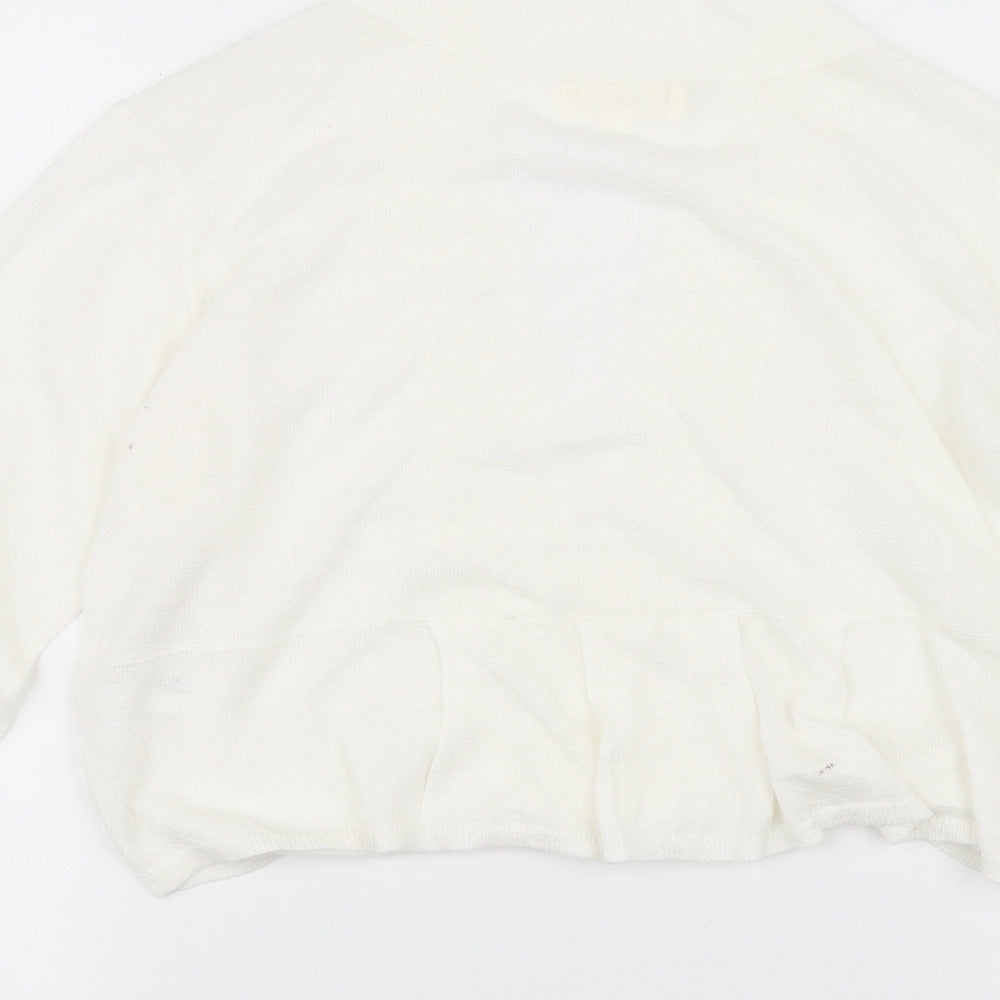 Linea Womens White   Cardigan Jumper Size M