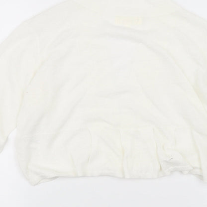 Linea Womens White   Cardigan Jumper Size M