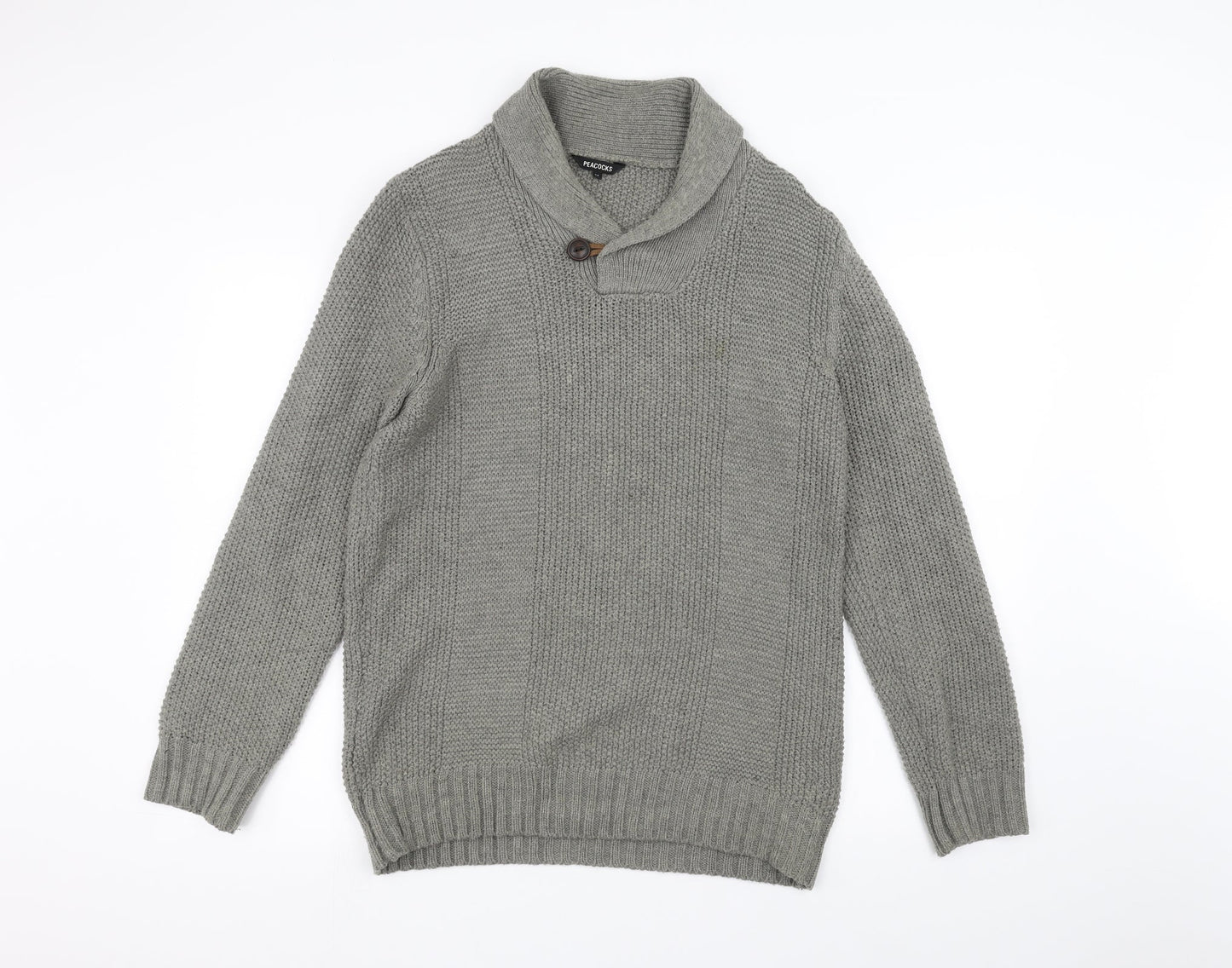 Peacocks Womens Grey  Knit Jacket  Size M