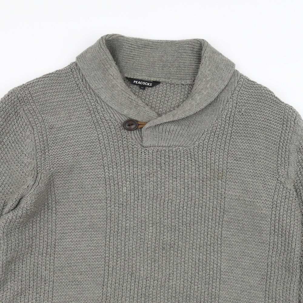 Peacocks Womens Grey  Knit Jacket  Size M