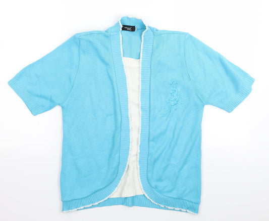 glimpse design Womens Blue   Cardigan Jumper Size S