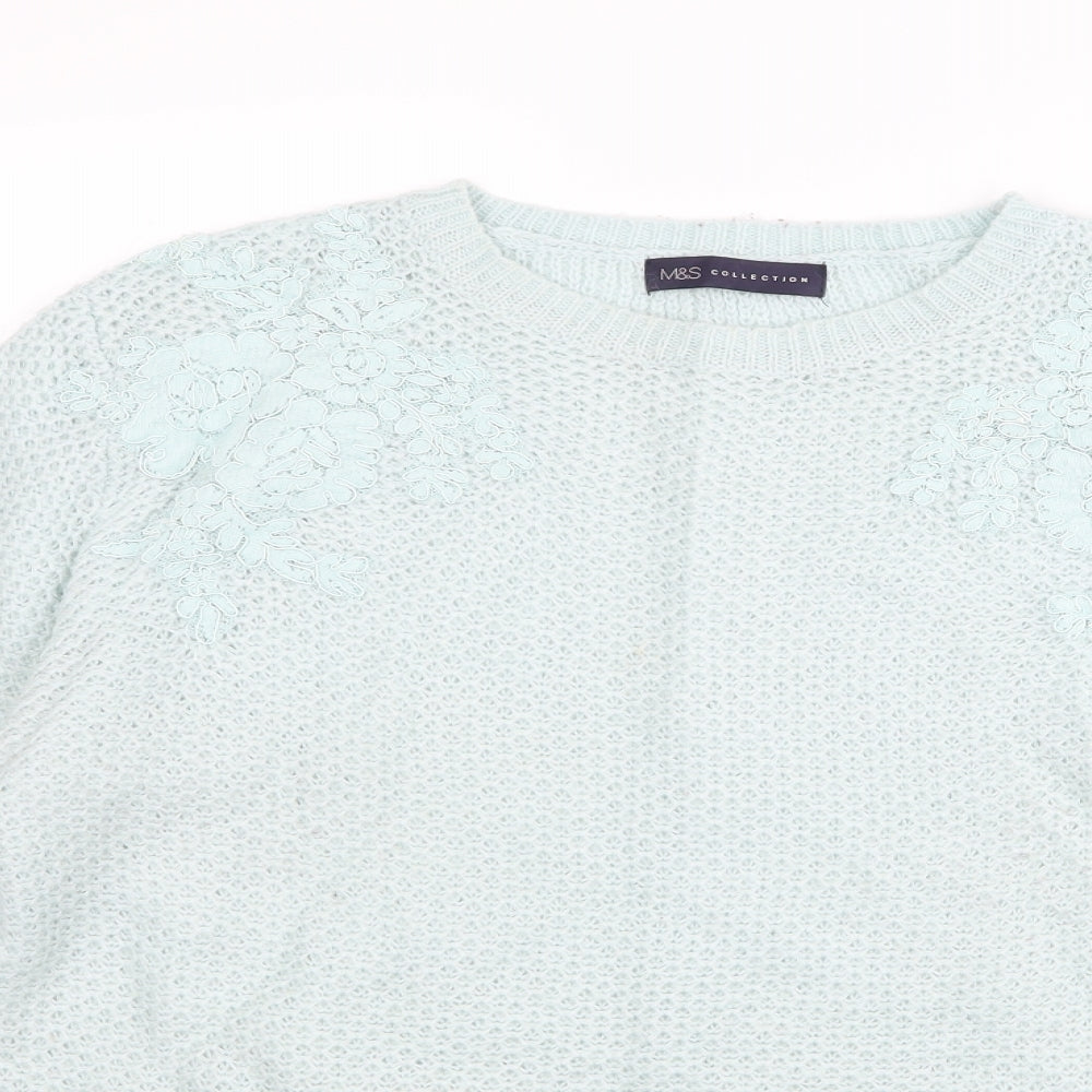 m&s Womens Green   Pullover Jumper Size 14