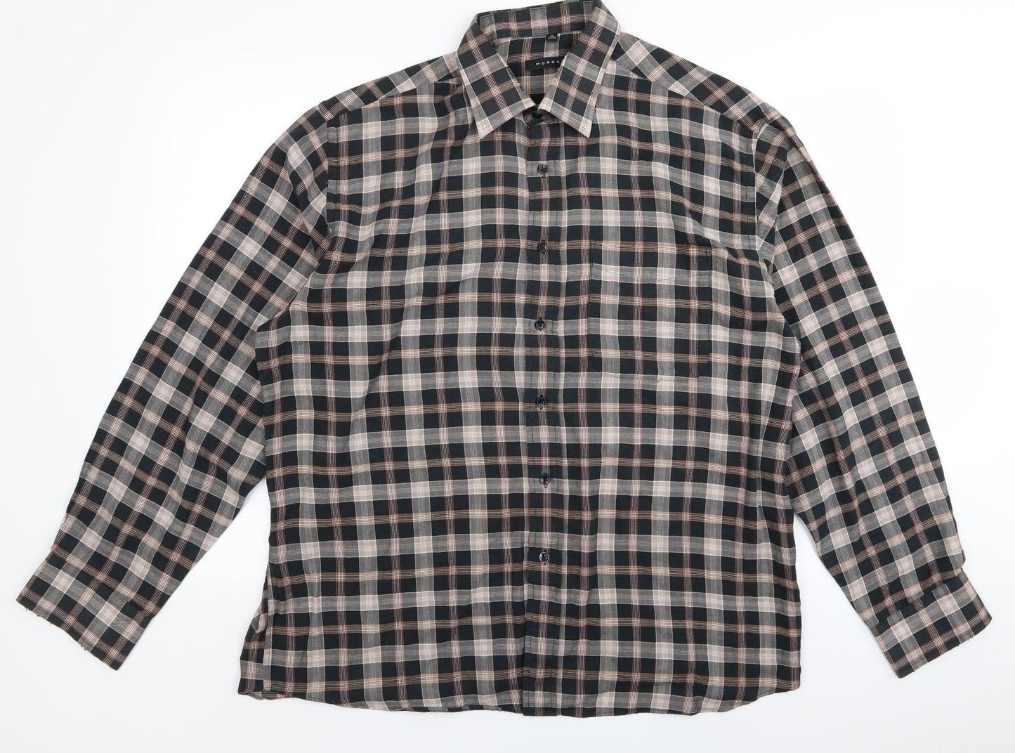 Mens UK Size XL Morgan Black  Button-Up Long Sleeve Casual Shirt