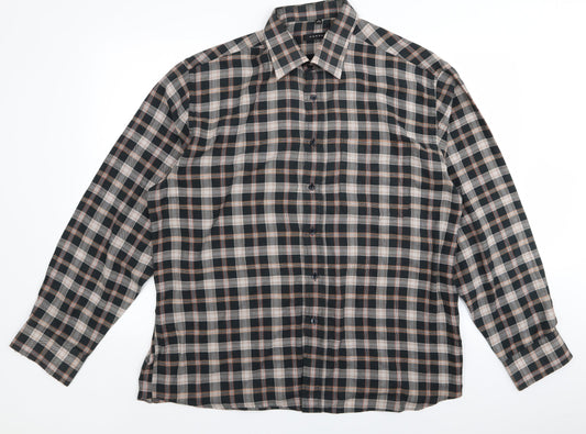 Mens UK Size XL Morgan Black  Button-Up Long Sleeve Casual Shirt