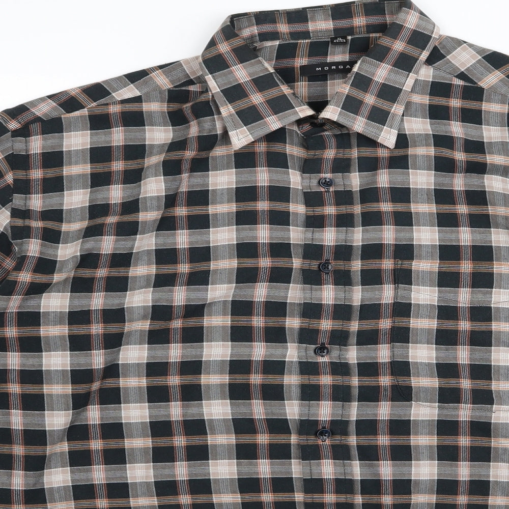 Mens UK Size XL Morgan Black  Button-Up Long Sleeve Casual Shirt