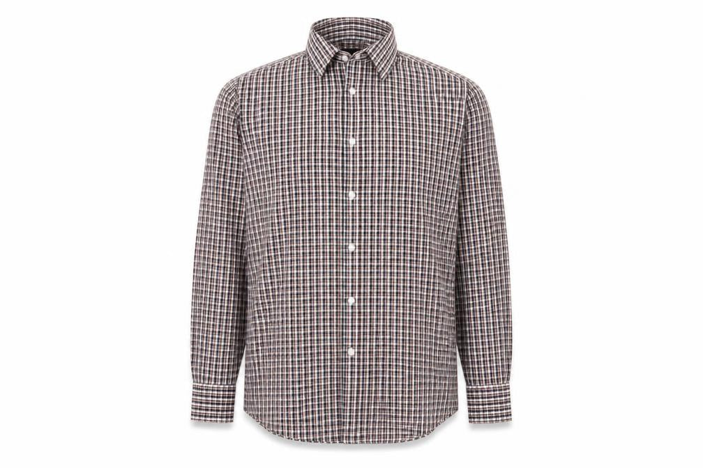 Mens UK Size 15 bw White  Button-Up Long Sleeve Casual Shirt