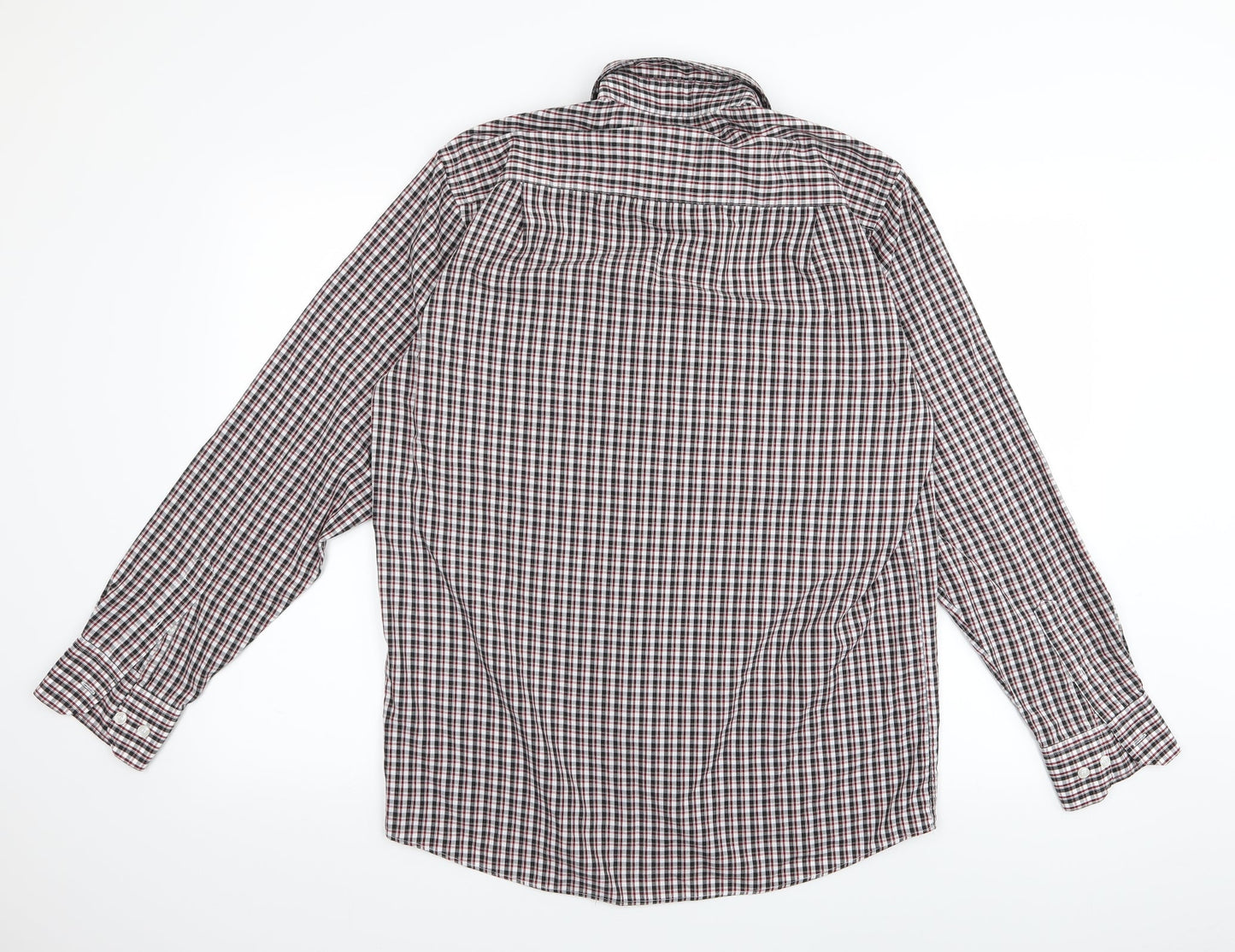 Mens UK Size 15 bw White  Button-Up Long Sleeve Casual Shirt