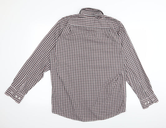Mens UK Size 15 bw White  Button-Up Long Sleeve Casual Shirt