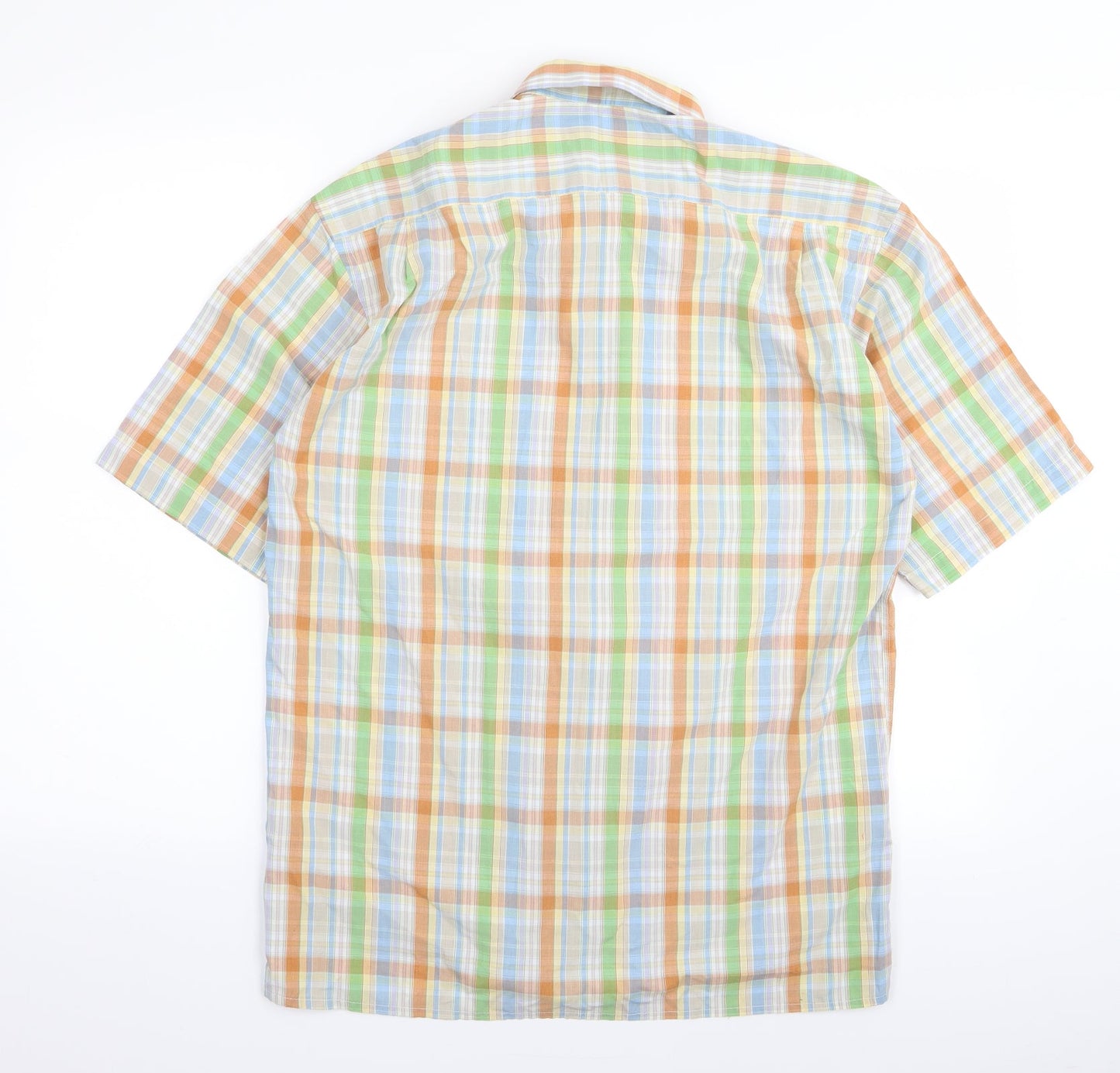 Mens UK Size 15 m&s Multicoloured  Button-Up Short Sleeve Casual Shirt