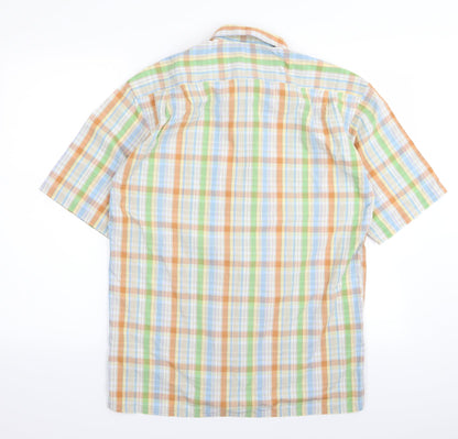 Mens UK Size 15 m&s Multicoloured  Button-Up Short Sleeve Casual Shirt