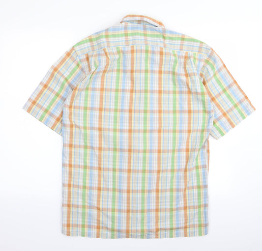 Mens UK Size 15 m&s Multicoloured  Button-Up Short Sleeve Casual Shirt