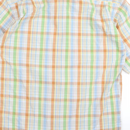 Mens UK Size 15 m&s Multicoloured  Button-Up Short Sleeve Casual Shirt
