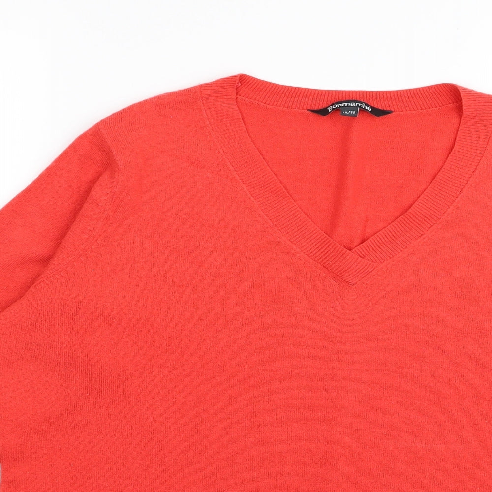 binmarche Womens Red   Pullover Jumper Size 16