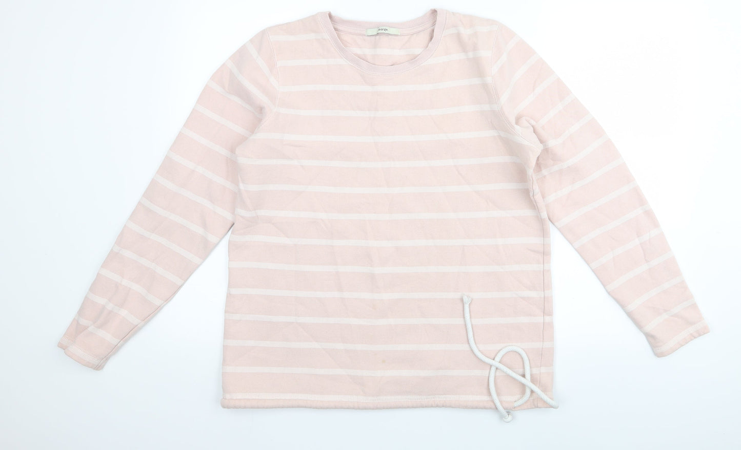 geirge Womens Pink Striped Rayon Pullover Jumper Size 14