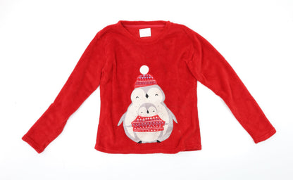 Matalan Womens Red   Top Pyjama Top Size XS  - Penguin