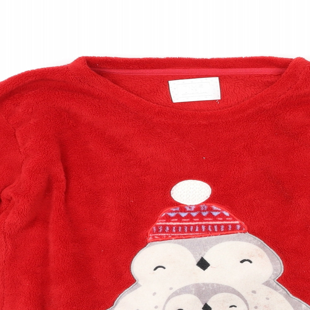 Matalan Womens Red   Top Pyjama Top Size XS  - Penguin