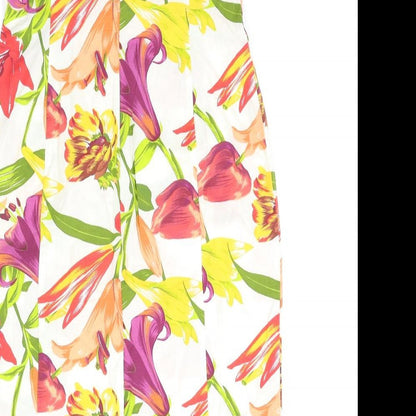 Cream Womens Multicoloured Floral  Fit & Flare  Size 12
