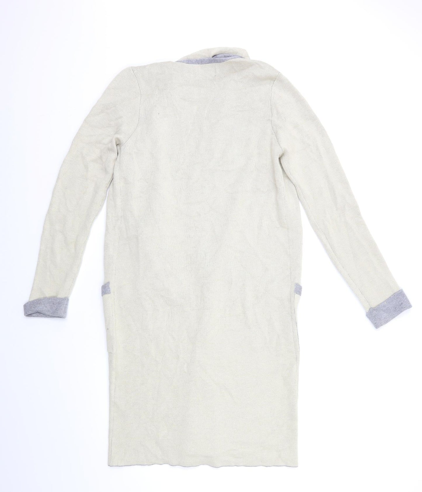 Rick Cardona Womens Beige  Knit Cardigan Jumper Size 8