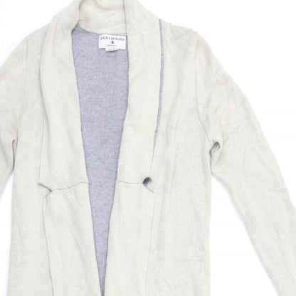 Rick Cardona Womens Beige  Knit Cardigan Jumper Size 8