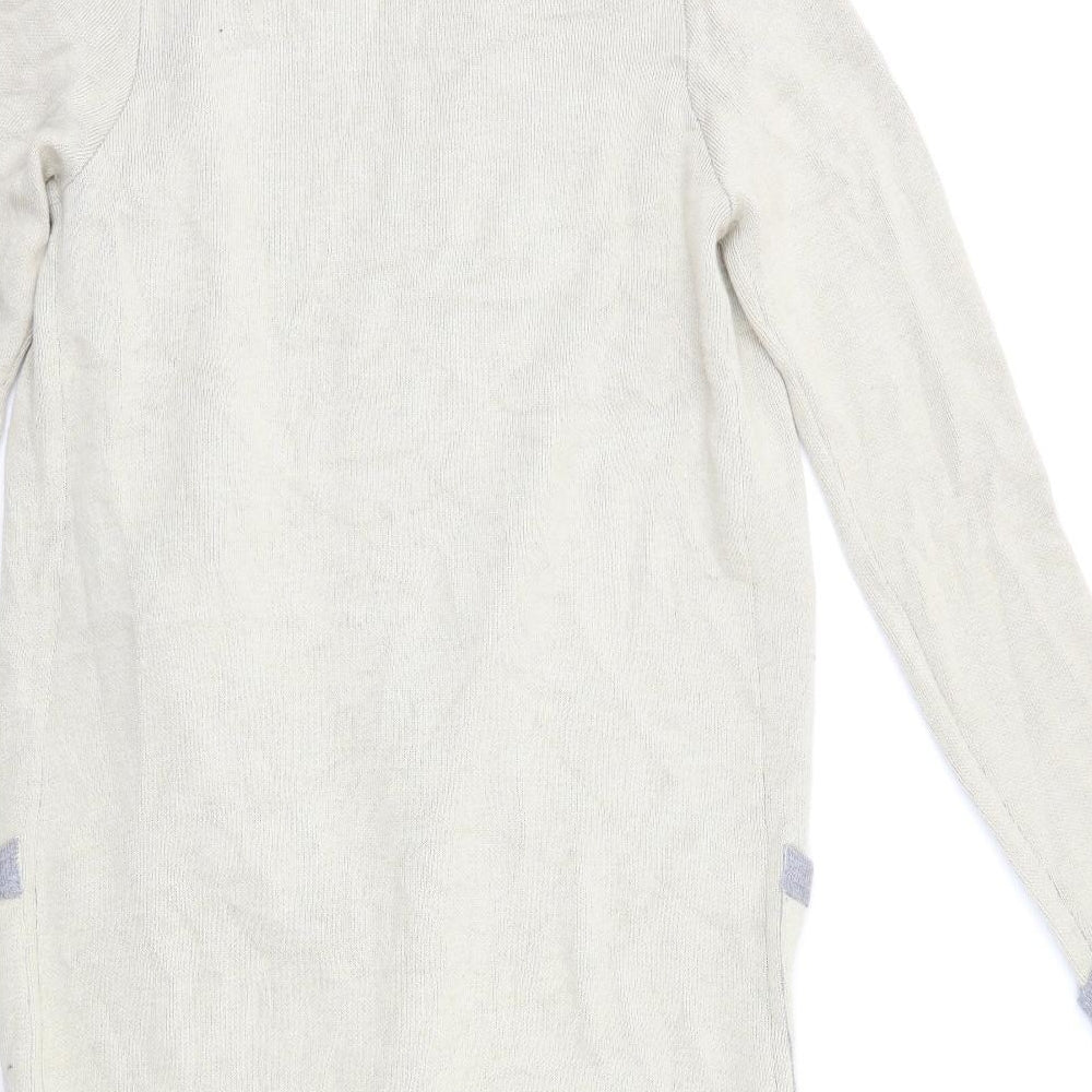 Rick Cardona Womens Beige  Knit Cardigan Jumper Size 8