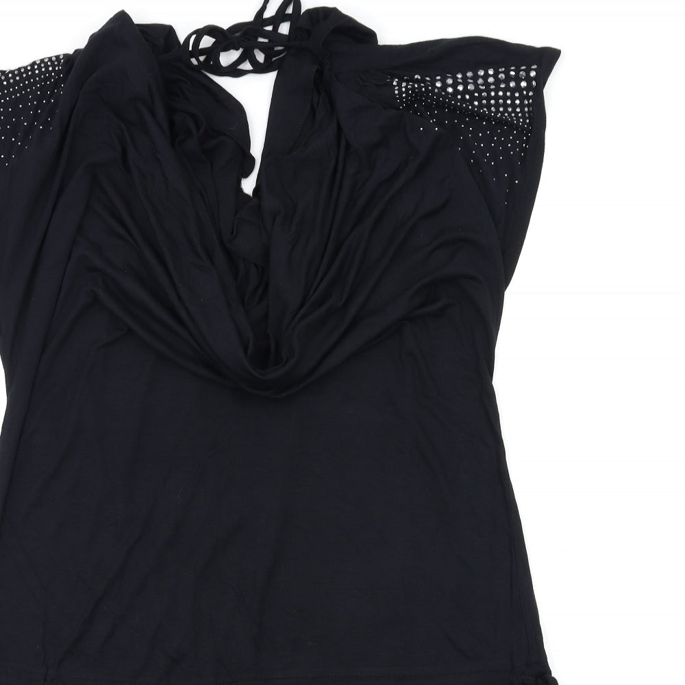 NEXT Womens Black   Shift  Size 14  - Embellished Shoulders