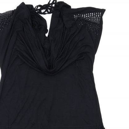 NEXT Womens Black   Shift  Size 14  - Embellished Shoulders