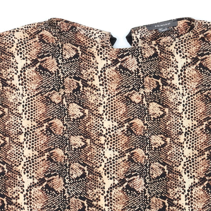 Primark Womens Multicoloured Animal Print  Basic Blouse Size 14
