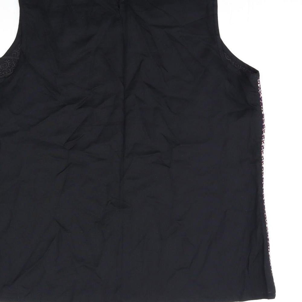 Womens UK Size 12 Matalan Black Basic Tank