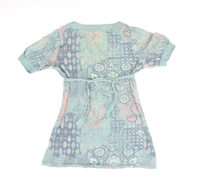 George Womens Green Geometric  Basic Blouse Size 10