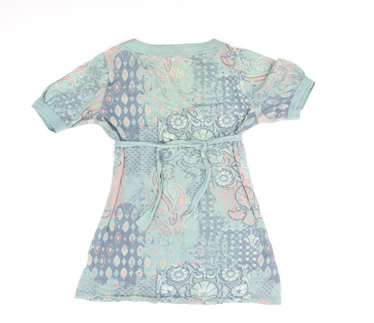 George Womens Green Geometric  Basic Blouse Size 10