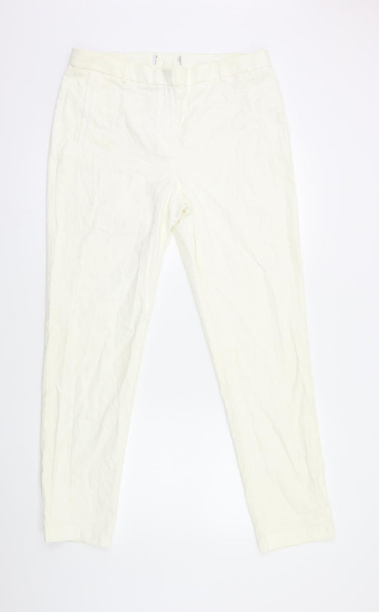 Womens UK Size 12 Preworn Regular Fit  Ivory Trousers