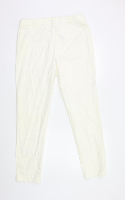 Womens UK Size 12 Preworn Regular Fit  Ivory Trousers