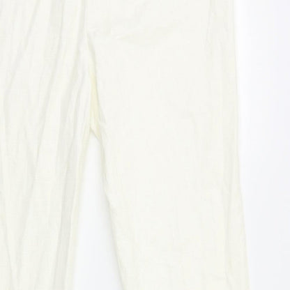 Womens UK Size 12 Preworn Regular Fit  Ivory Trousers