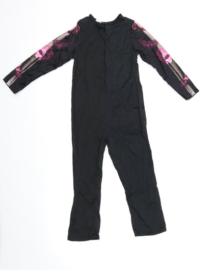 TU Girls Black    One Piece Size 5-6 Years  - Skeleton