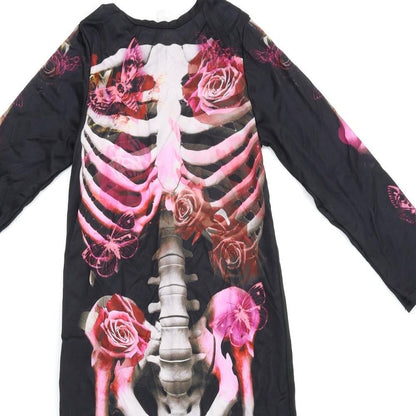 TU Girls Black    One Piece Size 5-6 Years  - Skeleton