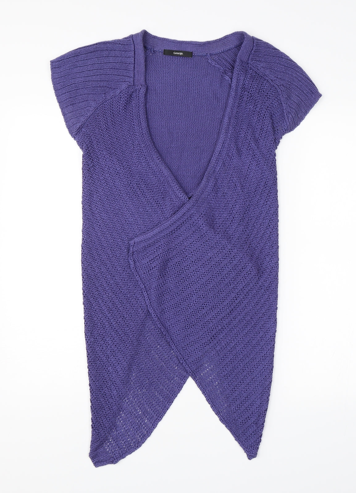George Womens Purple   Wrap Blouse