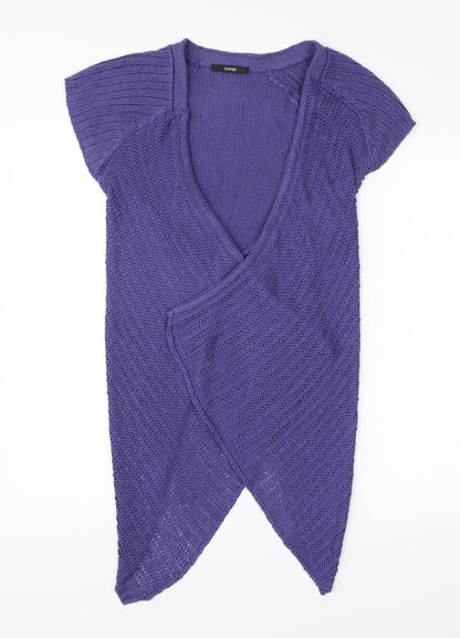 George Womens Purple   Wrap Blouse